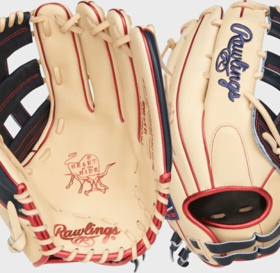 The Rawlings Heart of the Hide Outfield delivers unmatched depth, reach, and durability in 12.75” or 13” sizes. Built from top 5% steerhide for serious outfielders.