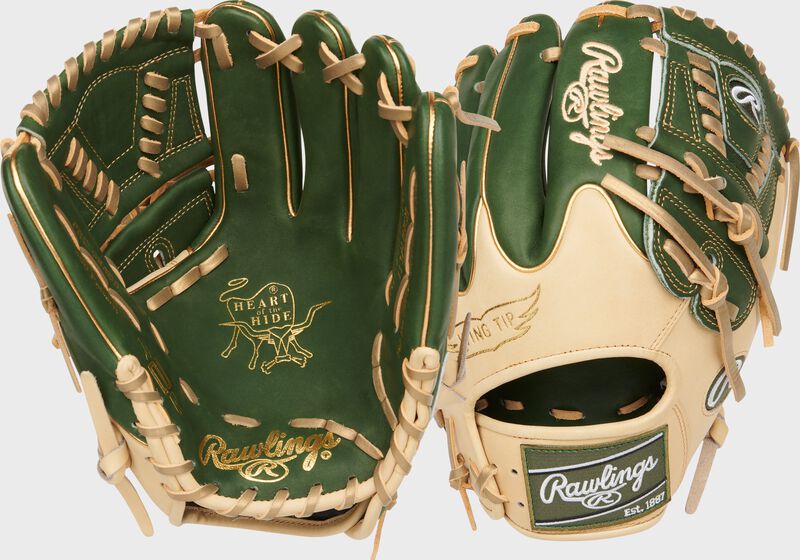 The Rawlings Heart of the Hide Pitcher delivers elite control, durability, and a closed-web design to conceal grips. Built from top 5% steerhide for serious pitchers.