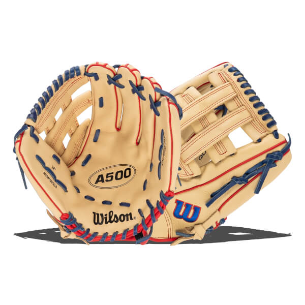 The Wilson A500 Youth glove offers soft feel, easy break-in, and durable construction for young players. Perfect for T-ball, coach-pitch, and early travel ball.